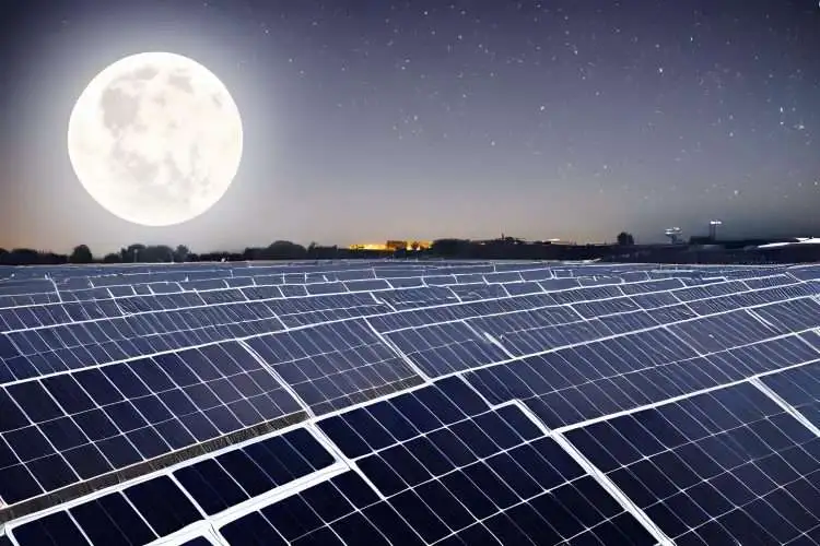 Solar Panels at night