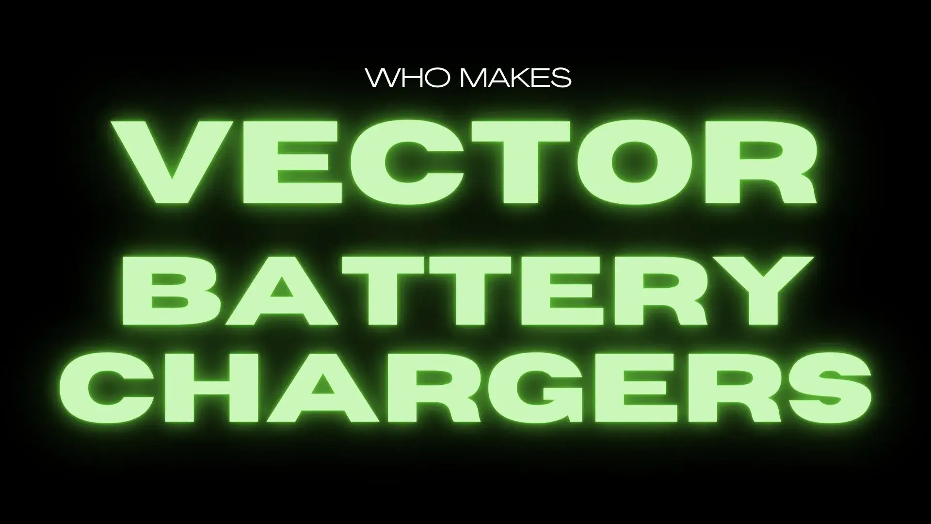 who makes vector battery chargers